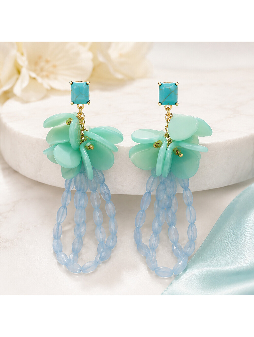Piper-K Reconstituded Turquoise Earrings